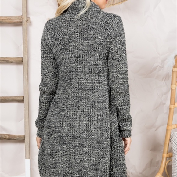 Black Multi color Sweater Cardigan - Picture 9 of 13